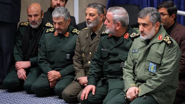 Na foto desta quinta-feira, 9 de janeiro de 2020, divulgada por um site oficial do gabinete do líder supremo iraniano, general Amir Ali Hajizadeh - Sputnik Brasil