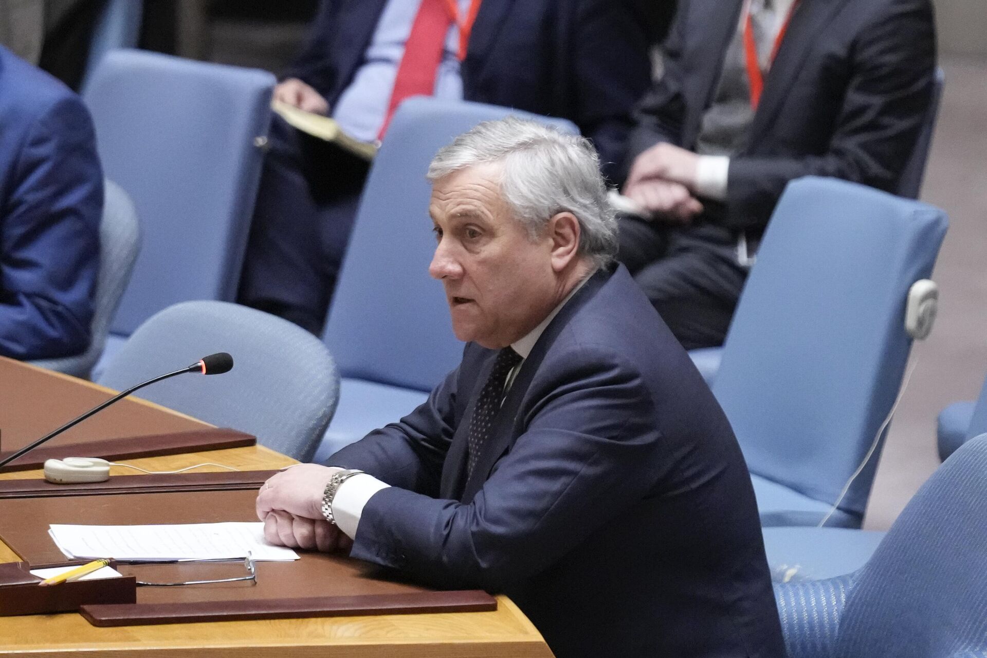 Vice-primeiro-ministro e ministro das Relações Exteriores da Itália, Antonio Tajani Vice-primeiro-ministro e ministro das Relações Exteriores da Itália, Antonio Tajani