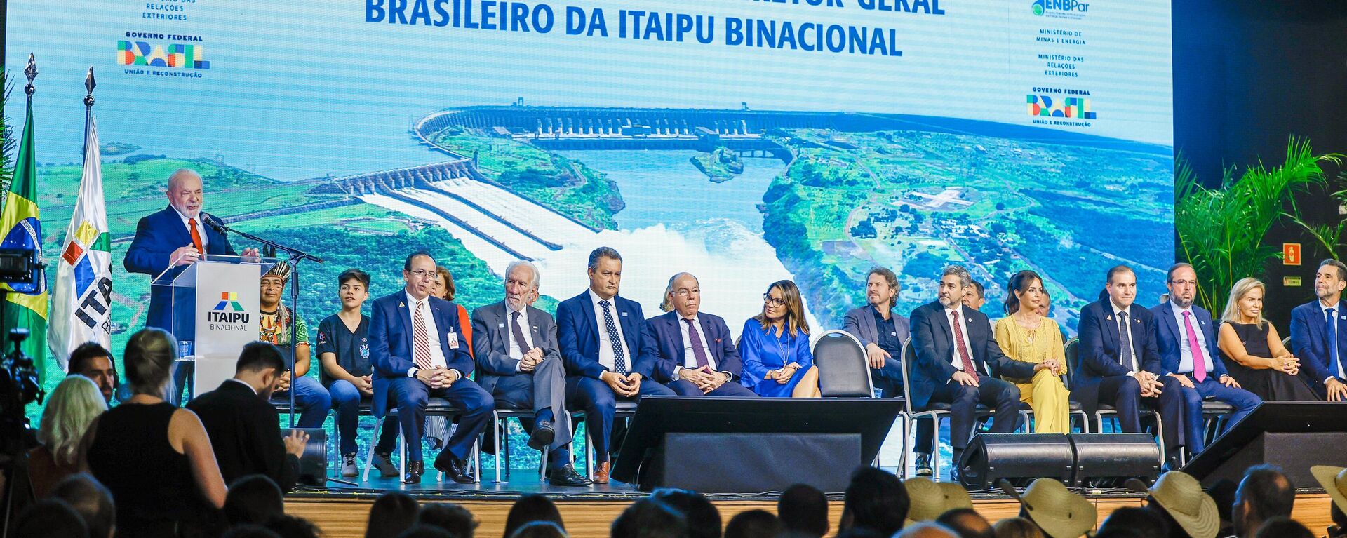 Presidente da República, Luiz Inácio Lula da Silva, durante Encontro com o Presidente da República do Paraguai, Mario Abdo Benítez. Cineteatro dos Barrageiros - Itaipu Binacional, Foz do Iguaçu, 16 de março de 2023 - Sputnik Brasil, 1920, 23.03.2023