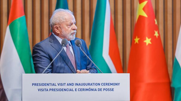 Lula discursa em Xangai na cerimônia de posse da presidência, 13 de abril de 2023 - Sputnik Brasil