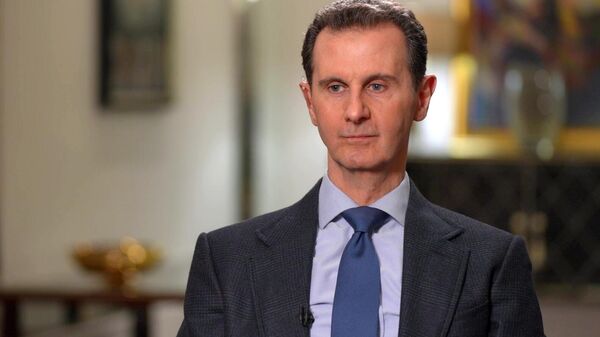 O presidente sírio Bashar al-Assad participa de uma entrevista com a RIA Novosti em Moscou, 2023, Rússia - Sputnik Brasil