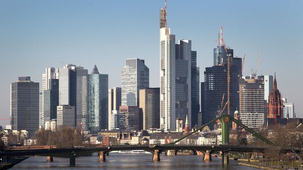 Panorama de prédios altos no distrito financeiro e comercial central de Frankfurt am Main, Alemanha, 7 de fevereiro de 2023 - Sputnik Brasil