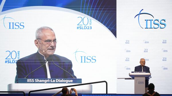 Presidente do Timor Leste, José Manuel Ramos-Horta, faz seu discurso no último dia do 20º Diálogo de Shangri-La, 4 de junho de 2023. - Sputnik Brasil