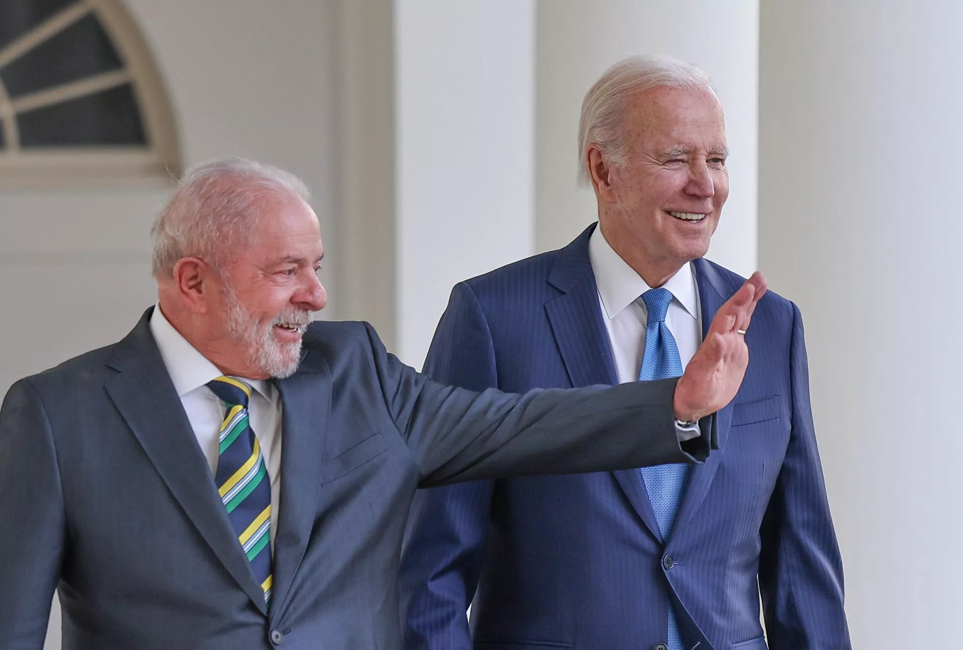 Presidente dos Estados Unidos da América, Joe Biden e o presidente da República do Brasil, Luiz Inácio Lula da Silva, durante fotografia oficial, na Casa Branca, Washington, EUA, 10 de fevereiro de 2023 - Sputnik Brasil, 1920, 21.11.2024