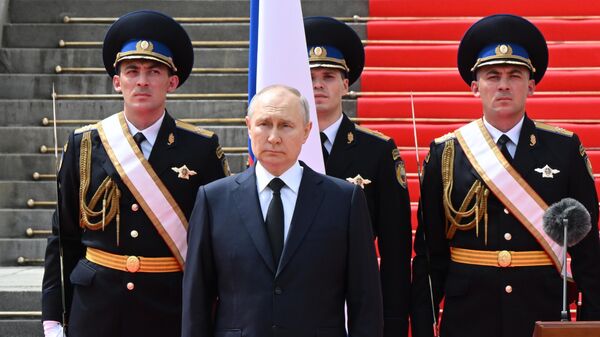 Presidente russo, Vladimir Putin, faz discurso aos militares no Kremlin, em 27 de junho de 2023 - Sputnik Brasil