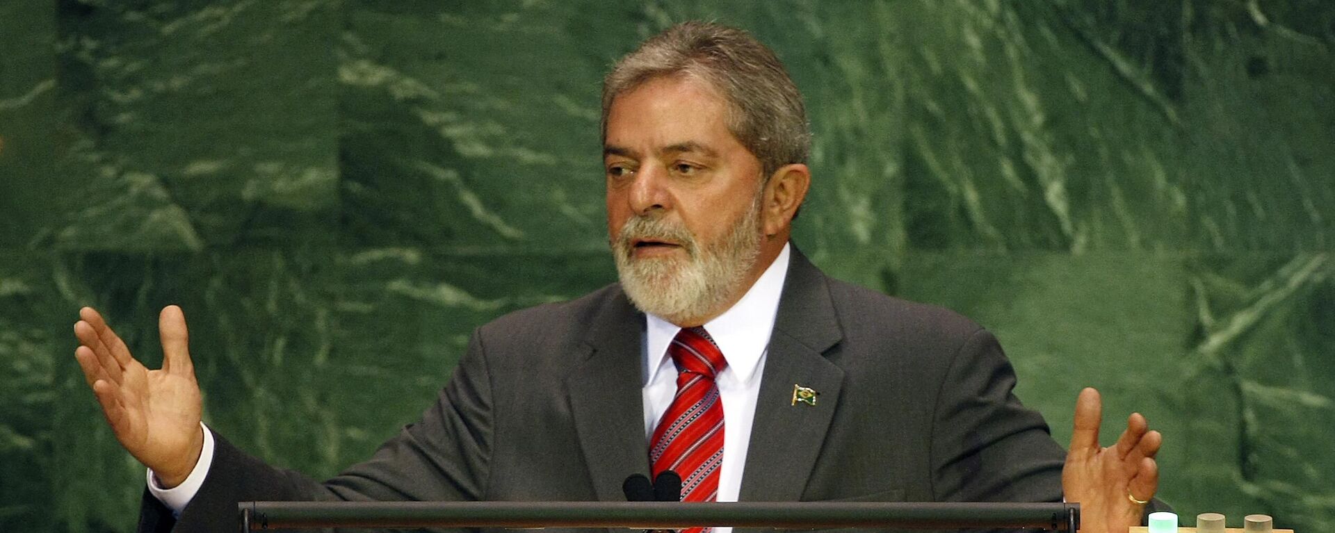 Presidente Lula da Silva durante a 62ª sessão da Assembleia Geral da ONU, Nova York, 25 de setembro de 2007 - Sputnik Brasil, 1920, 10.07.2023