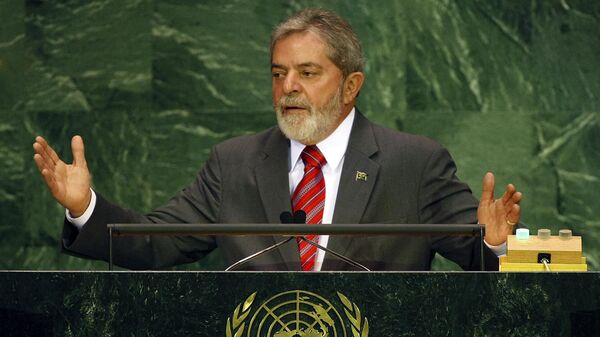 Presidente Lula da Silva durante a 62ª sessão da Assembleia Geral da ONU, Nova York, 25 de setembro de 2007 - Sputnik Brasil