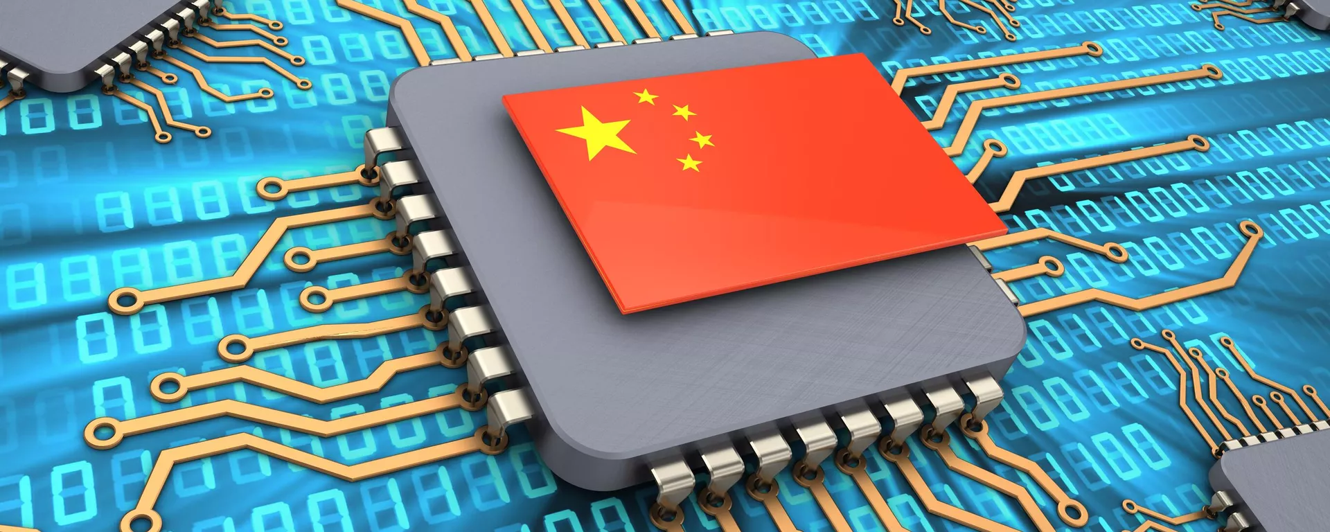 ilustração de um chip de computador com a bandeira da China - Sputnik Brasil, 1920, 06.08.2024