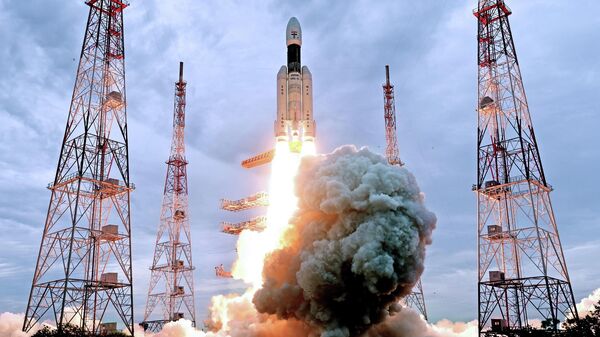 Espaçonave Chandrayaan-3 partindo do Centro Espacial Satish Dhawan em Sriharikota, estado de Andra Pradesh, Índia, na sua jornada até a Lua - Sputnik Brasil