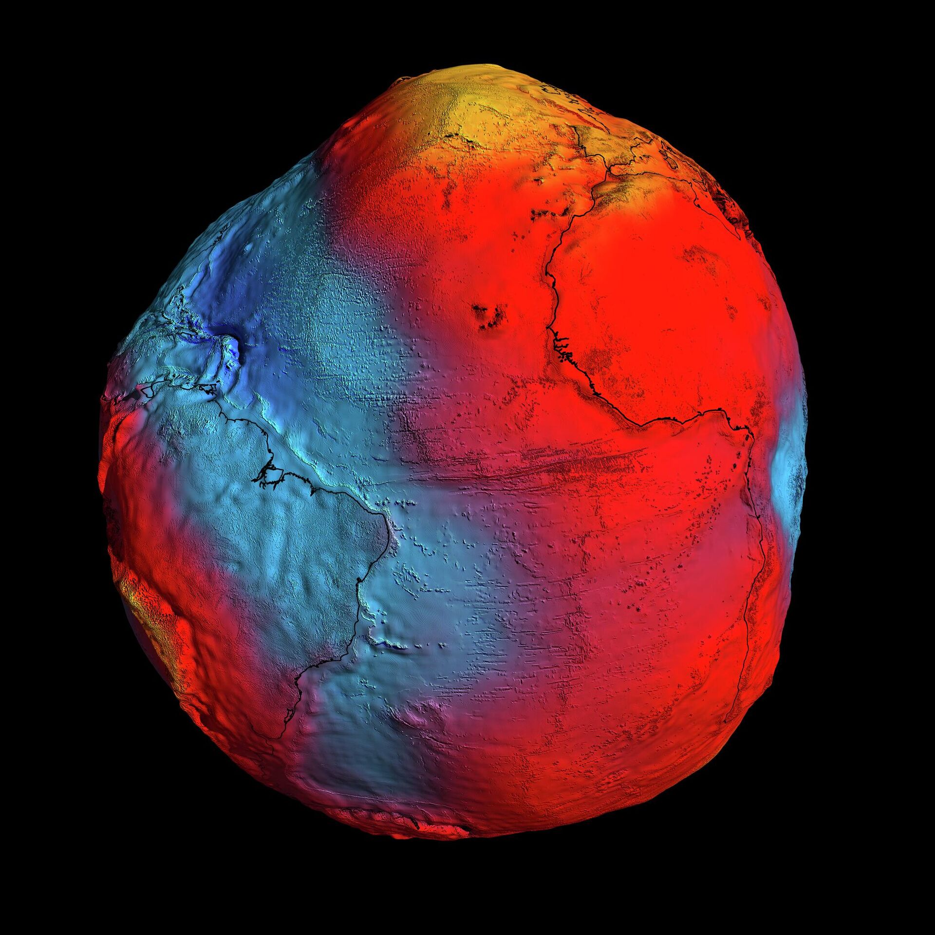 A missão GOCE da ESA entregou o modelo mais preciso do 'geoide' alguma vez produzido, que será usado para aprofundar a nossa compreensão de como a Terra funciona - Sputnik Brasil, 1920, 25.07.2023