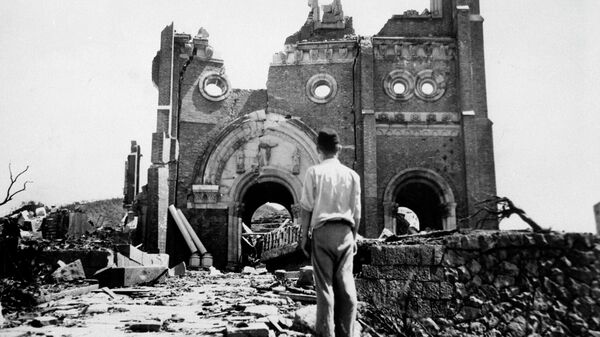 A cidade de Nagasaki, no Japão, destruída por uma bomba atômica lançada no dia 9 de agosto de 1945, em 13 de agosto de 1945 - Sputnik Brasil