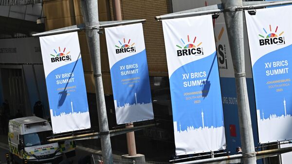 15ª Cúpula do BRICS em Joanesburgo, na África do Sul - Sputnik Brasil