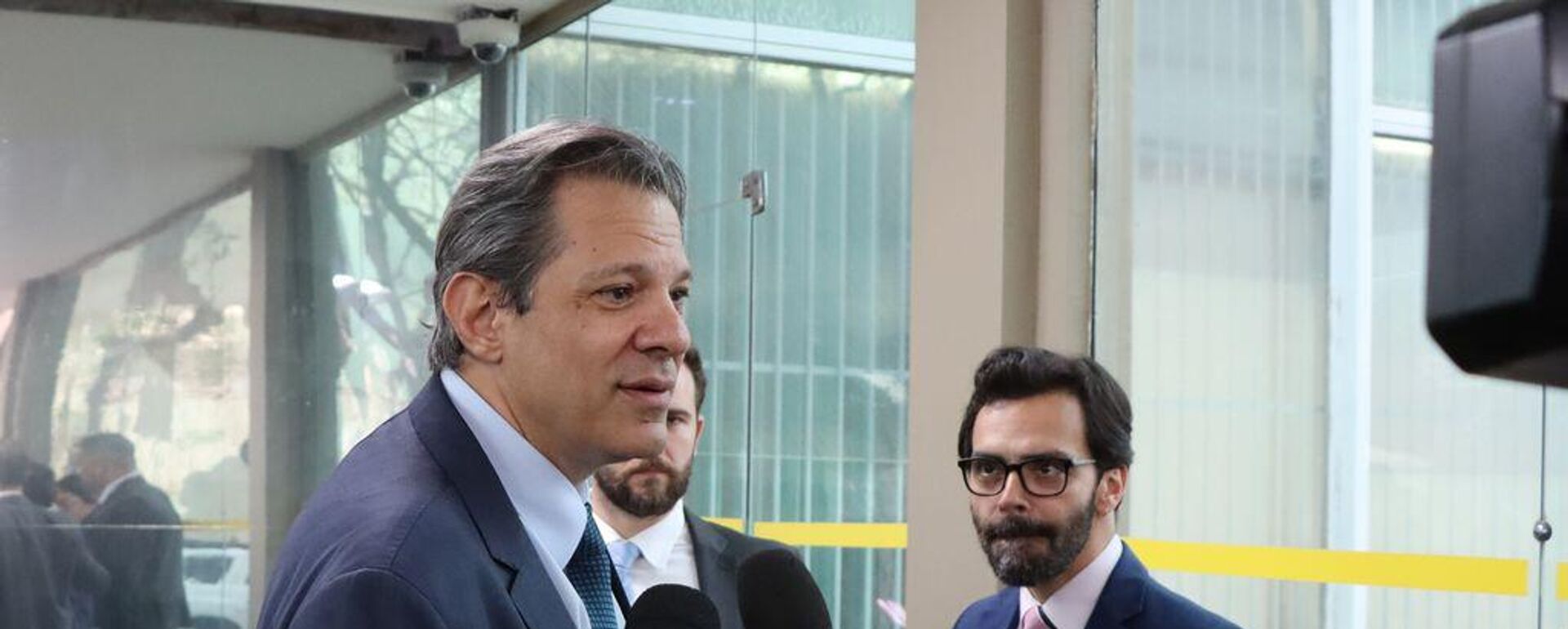 Ministro da Fazenda, Fernando Haddad fala à imprensa na chegada ao ministério. Brasília (DF), 29 de agosto de 2023 - Sputnik Brasil, 1920, 18.07.2024