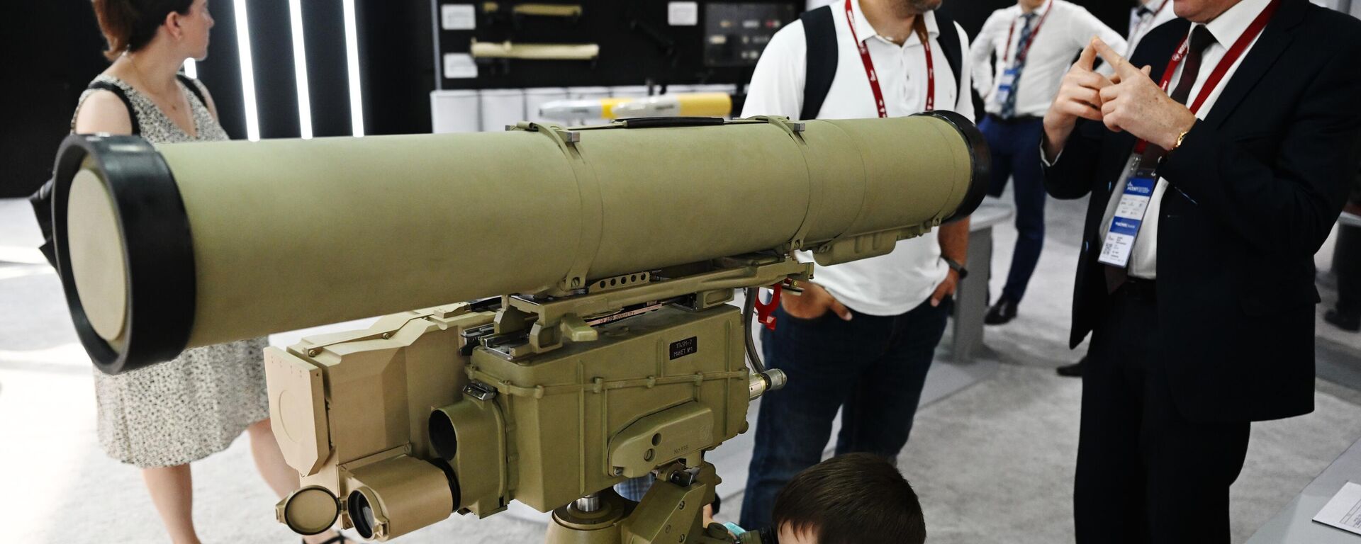 Sistema de mísseis antitanque Kornet em exposição durante o fórum militar Internacional EXÉRCITO-2023 no Centro de Convenções e Exposições Patriot, foto publicada em 19 de agosto de 2023 - Sputnik Brasil, 1920, 30.12.2024