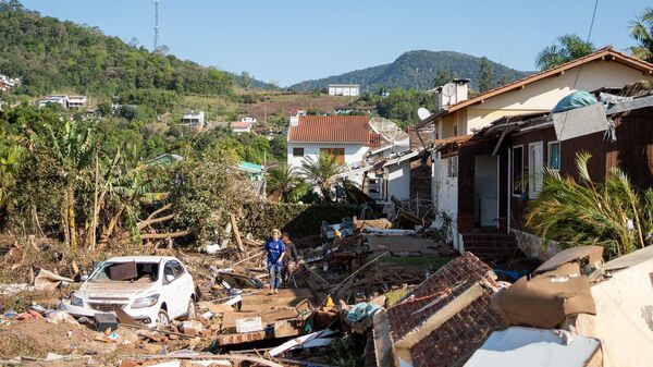 Danos causados pela passagem de ciclone no município de Roca Sales (RS). Brasil, 6 de setembro de 2023 - Sputnik Brasil
