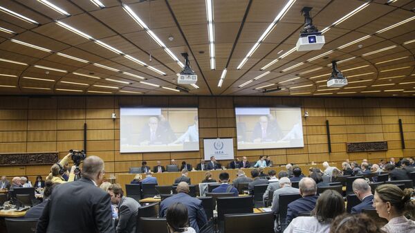 Vista geral da reunião do Conselho de Governadores da Agência Internacional de Energia Atômica (AIEA) na sede da agência em Viena, Áustria, em 11 de setembro de 2023 - Sputnik Brasil