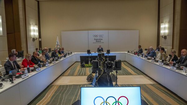 141ª sessão do Comitê Olímpico Internacional (COI), em Mumbai, India, em 12 de outubro de 2023 - Sputnik Brasil