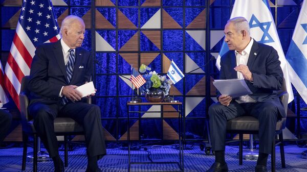 Joe Biden e Benjamin Netanyahu  - Sputnik Brasil
