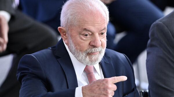 Luiz Inácio Lula da Silva durante a cerimônia de lançamento do novo Programa de Aceleração do Crescimento (PAC), no Palácio do Planalto, em Brasília, em 27 de setembro de 2023 - Sputnik Brasil