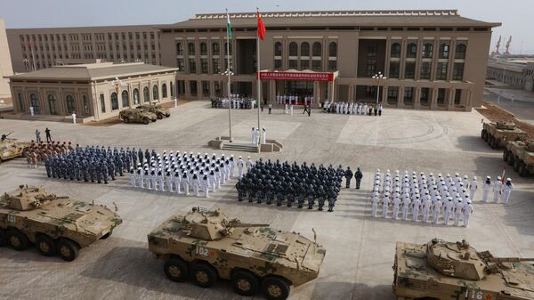 Cerimônia de inauguração da nova base militar da China em Djibuti (foto de arquivo) - Sputnik Brasil