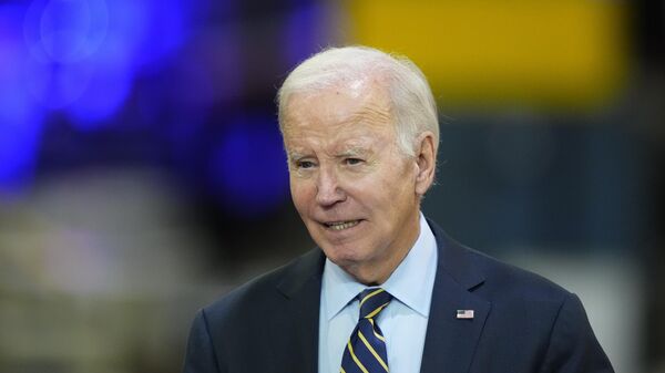 Joe Biden fala no Amtrak Bear Maintenance Facility, em Illinois. Estados Unidos, 6 de novembro de 2023 - Sputnik Brasil