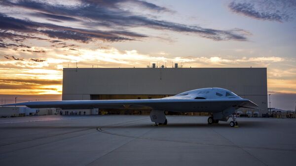 B-21 Raider é visto em 31 de julho de 2023, em Palmdale, Califórnia - Sputnik Brasil