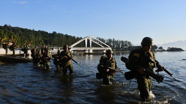 Exercício operacional realizado pelo centro de instrução do Corpo de Fuzileiros Navais do Brasil em fevereiro de 2022 - Sputnik Brasil