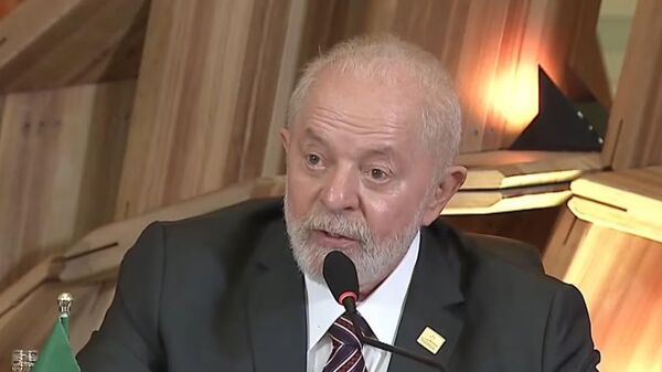 O presidente Luiz Inácio Lula da Silva dicursa durante evento da Cúpula do Mercosul, no Rio de Janeiro - Sputnik Brasil