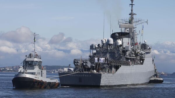 Fragata Independência durante retorno à Base Naval do Rio de Janeiro após concluir missão de paz no Líbano. Brasil, 26 de dezembro de 2020 - Sputnik Brasil