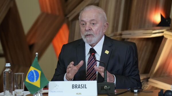 Lula discursa durante a 63ª Cúpula do Mercosul, no Rio de Janeiro. Brasil, 7 de dezembro de 2023 - Sputnik Brasil