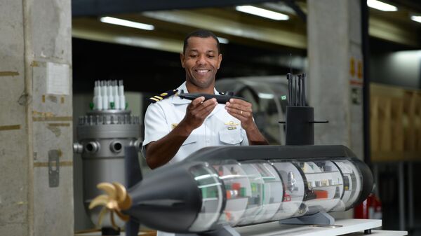 Projeto do submarino nuclear desenvolvido no Centro Tecnológico da Marinha em São Paulo, Brasil, 17 de novembro de 2022 - Sputnik Brasil