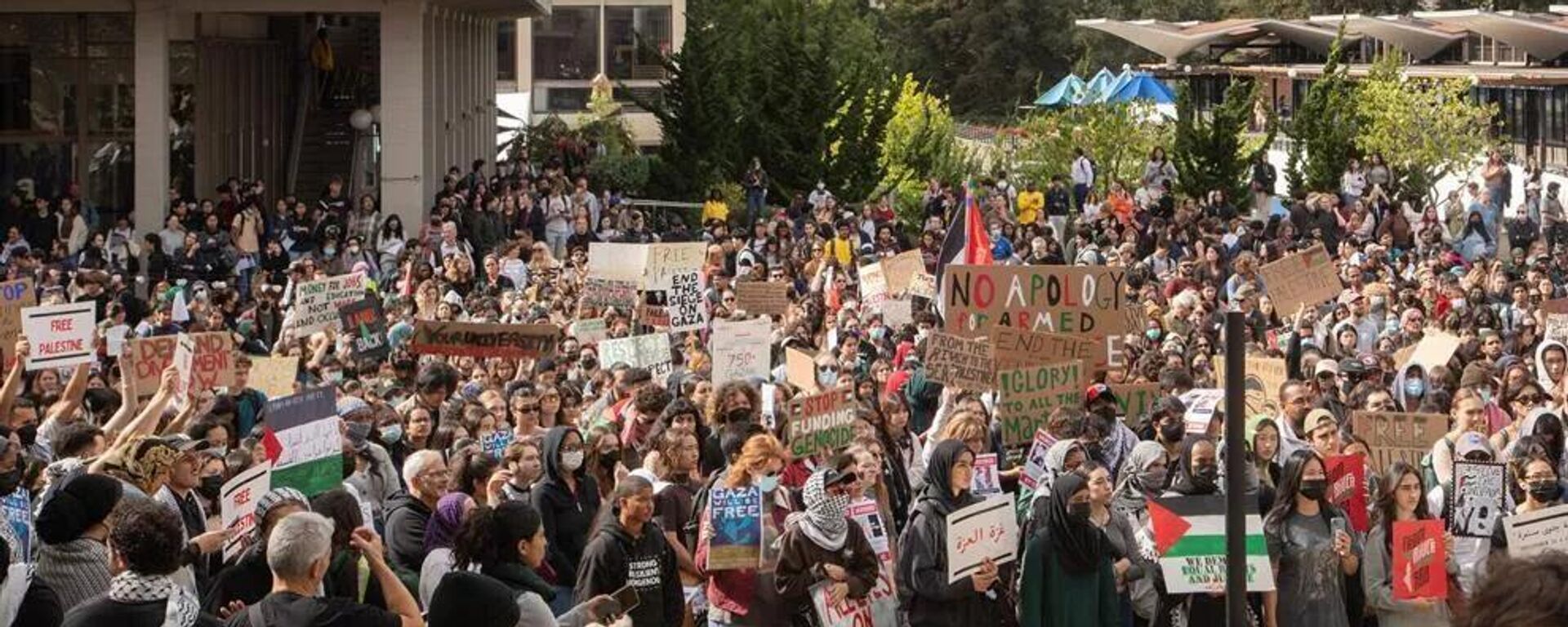 Protesto estudantil pró-Palestina nos EUA - Sputnik Brasil, 1920, 19.08.2024