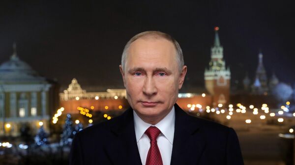 Vladimir Putin, presidente da Rússia, durante discurso de Ano Novo (foto de arquivo) - Sputnik Brasil