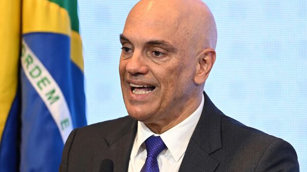 Alexandre de Moraes, discursa durante evento com os observadores internacionais das eleições brasileiras em Brasília, dia 29 de setembro de 2022 - Sputnik Brasil