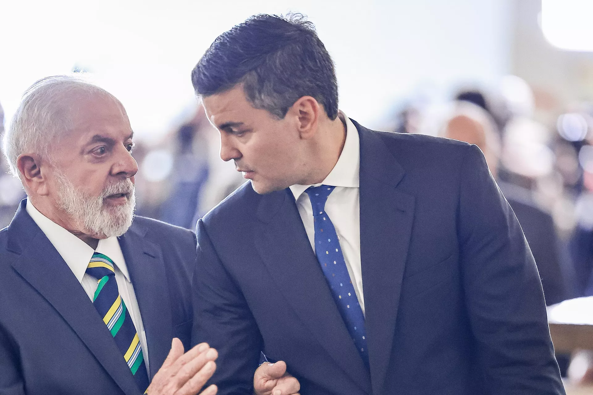 O presidente do Brasil, Luiz Inácio Lula da Silva, durante reunião com seu homólogo paraguaio, Santiago Peña, no Palácio Itamaraty. Brasília (DF), 15 de janeiro de 2024 - Sputnik Brasil, 1920, 29.04.2025