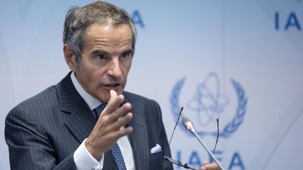 Rafael Grossi, diretor-geral da Agência Internacional de Energia Atômica (AIEA), durante reunião do Conselho de Governadores da AIEA, na sede da agência, em Viena. Áustria, 11 de setembro de 2023 - Sputnik Brasil