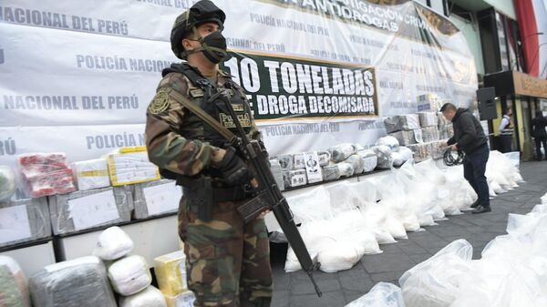Drogas apreendidas pela polícia peruana (foto de arquivo) - Sputnik Brasil