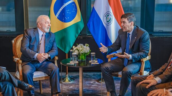 Presidente do Brasil, Luiz Inácio Lula da Silva Lula e Santiago Peña, presidente do Paraguai. - Sputnik Brasil