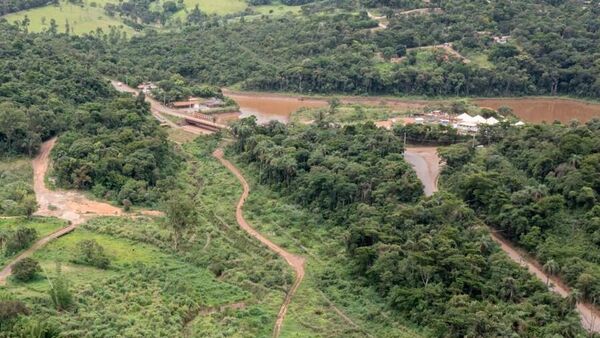 Área tomada pelos rejeitos da Vale após cinco anos do rompimento. Brumadinho (MG), 15 de janeiro de 2024 - Sputnik Brasil