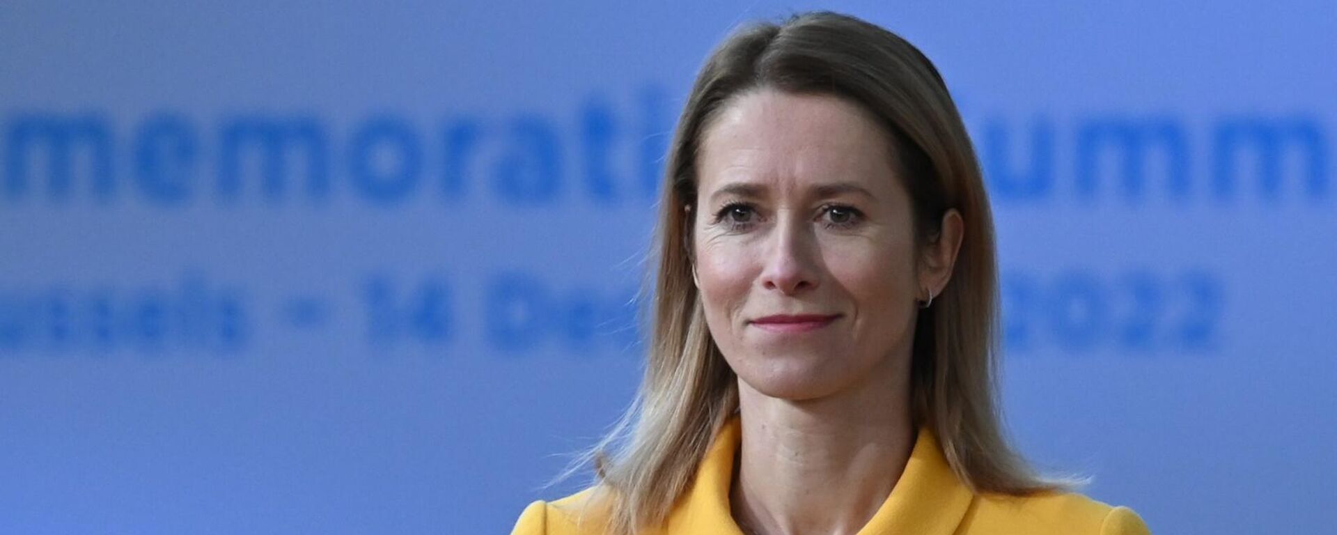 A primeira-ministra da Estônia, Kaja Kallas, em coletiva de imprensa no encontro UE-ASEAN, em 14 de dezembro de 2022 - Sputnik Brasil, 1920, 04.04.2025