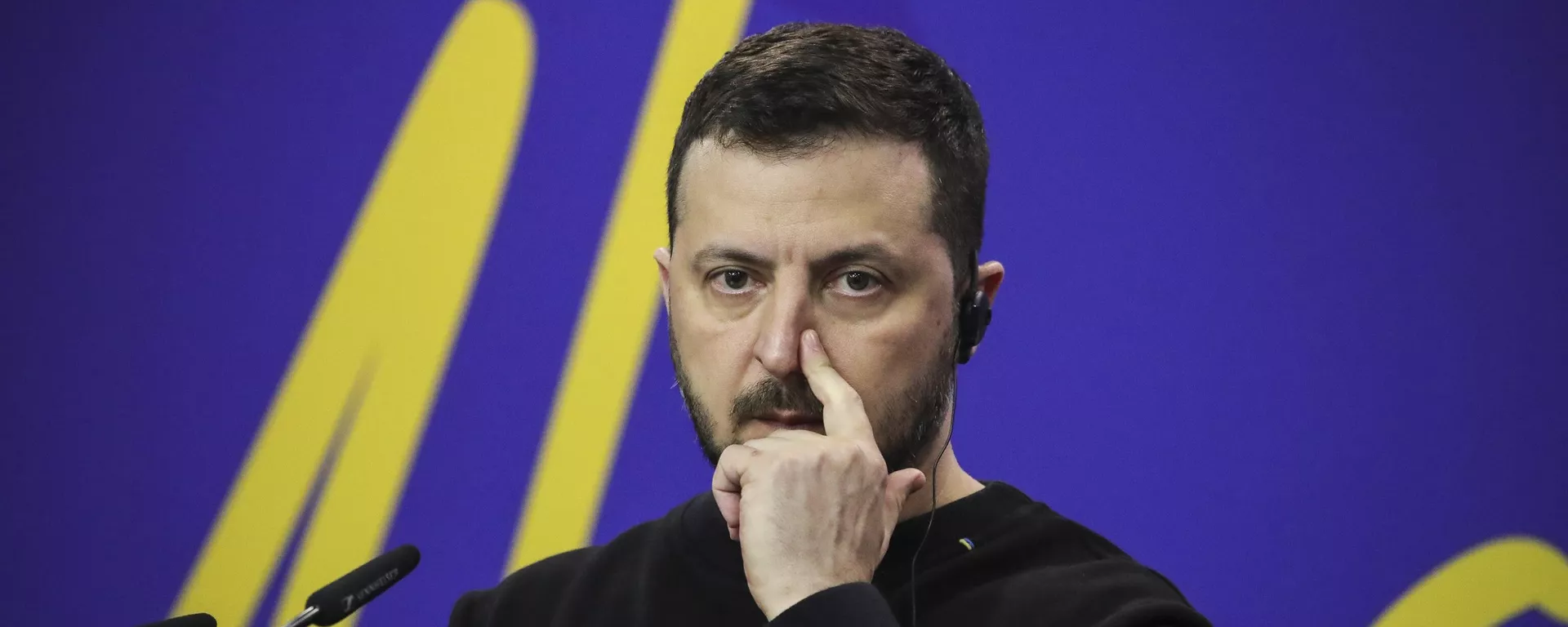 Vladimir Zelensky durante uma conferência de imprensa com o primeiro-ministro albanês, Edi Rama, em Tirana. Albânia, 28 de fevereiro de 2024 - Sputnik Brasil, 1920, 21.02.2025