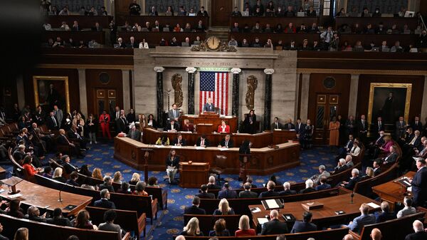 Câmara dos Representantes durante votação para eleger um novo presidente da Casa, no Capitólio dos EUA, em Washington, D.C., em 18 de outubro de 2023 - Sputnik Brasil