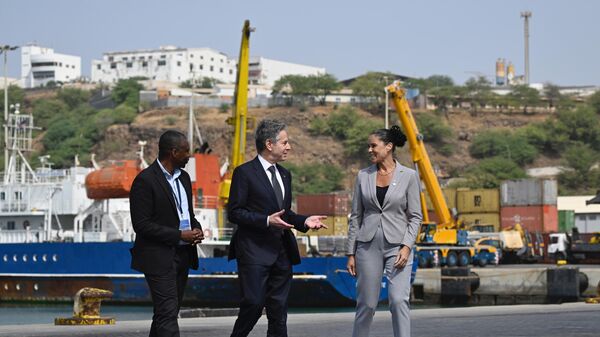Secretário de Estado Antony Blinken em viagem à Cabo Verde, em 22 de janeiro de 2024 - Sputnik Brasil