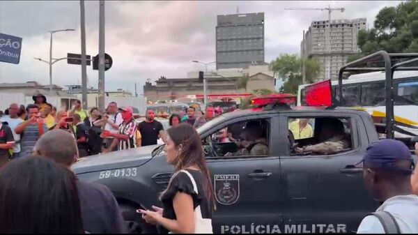 Viatura do BOPE da Polícia Militar do Rio de Janeiro em frente ao local da ocorrência  - Sputnik Brasil