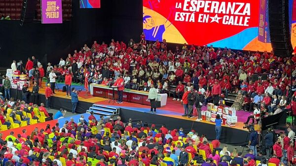 Nicolás Maduro em discurso ao ser nomeado como candidato à presidência pelo Partido Socialista Unido da Venezuela, em 16 de março de 2023 - Sputnik Brasil