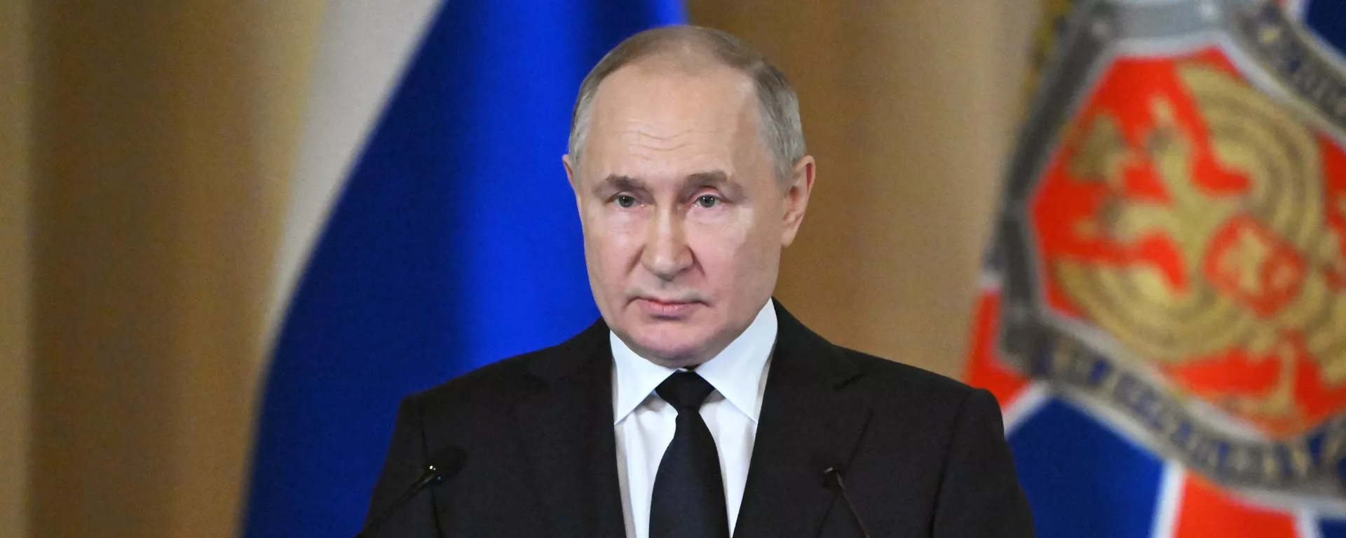 Vladimir Putin, presidente russo, discursa em reunião ampliada da diretoria do Serviço Federal de Segurança (FSB, na sigla em russo) da Rússia, em 19 de março de 2024 - Sputnik Brasil, 1920, 02.04.2024