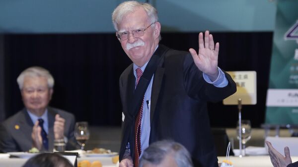 John Bolton, ex-conselheiro de segurança nacional dos EUA (2018-2019), durante comemoração do 40º aniversário da Associação Formosana para Assuntos Públicos em Taipé, Taiwan, 1º de maio de 2023 - Sputnik Brasil