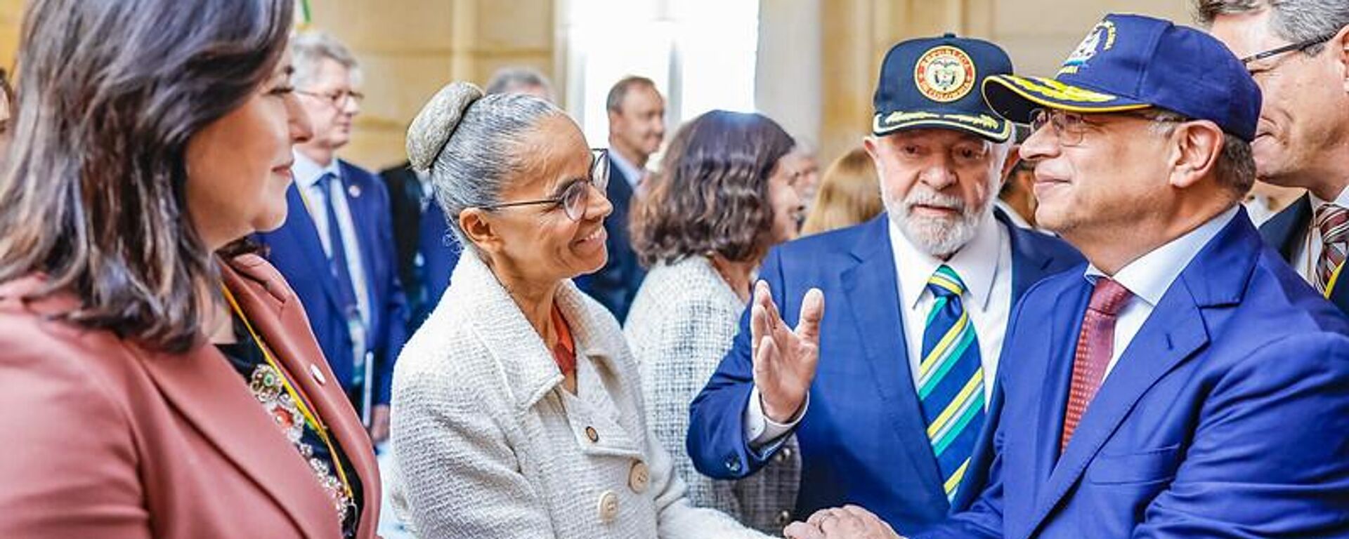 Presidente da República, Luiz Inácio Lula da Silva, durante cerimônia oficial de chegada à Casa de Nariño, na Casa de Nariño, Colômbia, 20 de abril de 2024 - Sputnik Brasil, 1920, 20.04.2024