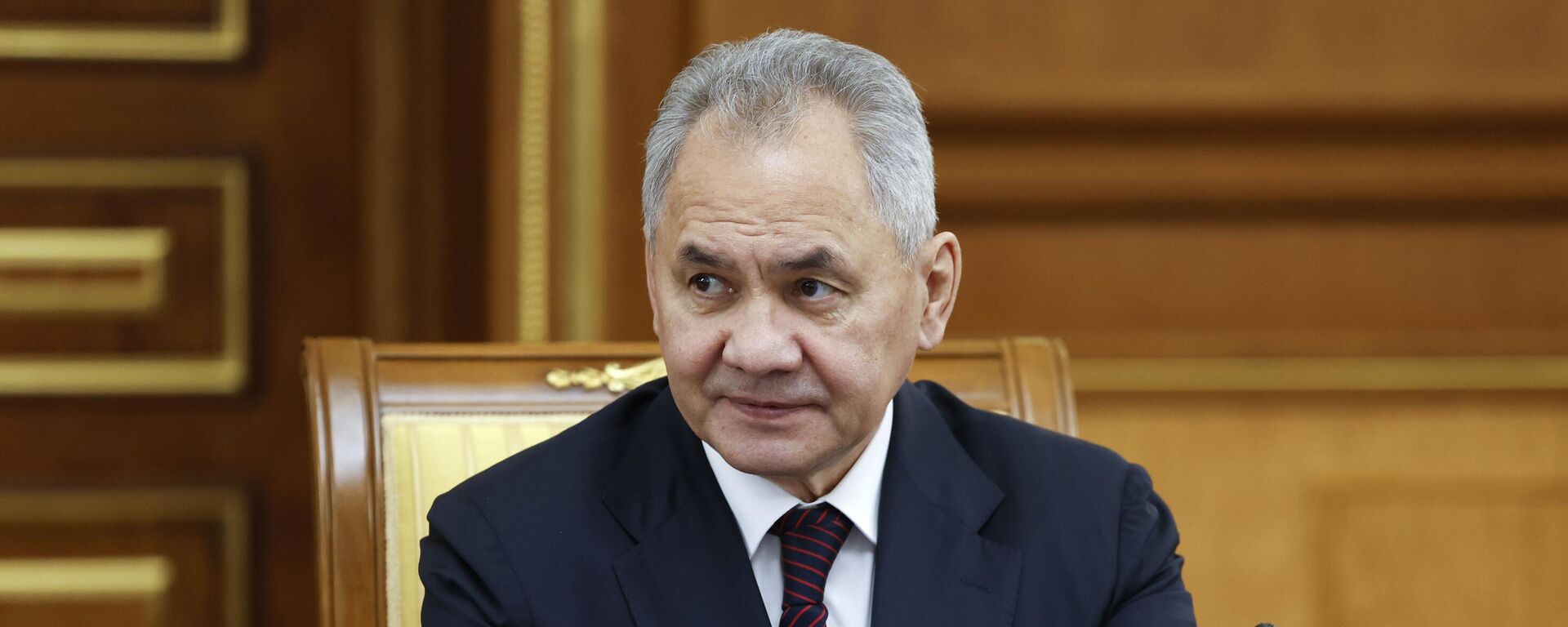 Sergei Shoigu, ainda no cargo de ministro da Defesa da Rússia, antes de reunião do governo russo de 11 de abril de 2024 - Sputnik Brasil, 1920, 16.09.2025
