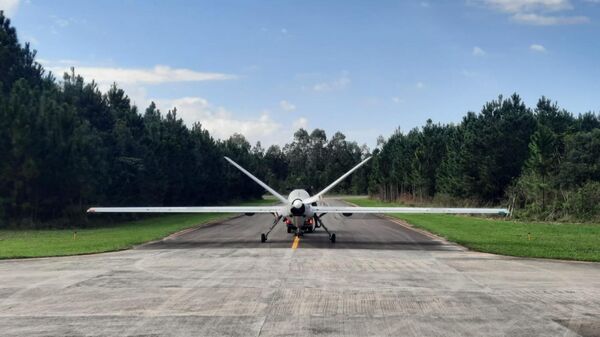 Aeronave remotamente pilotada chega ao Rio Grande do Sul para apoiar resgates às vítimas das chuvas. Canoas, 5 de maio de 2024 - Sputnik Brasil